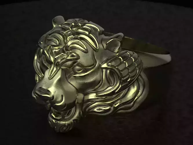 Tiger Ring With Helmet 