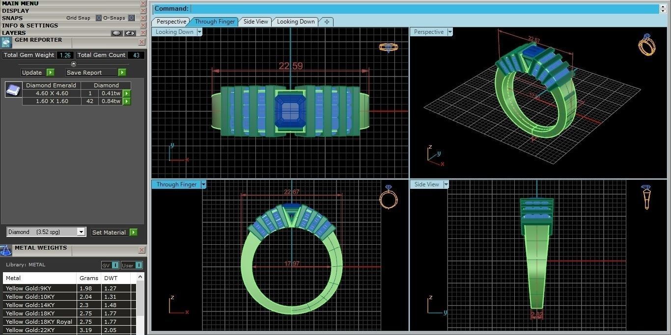 High Jewelry Cocktail Ring 3dm stl renders details 3D print model_4