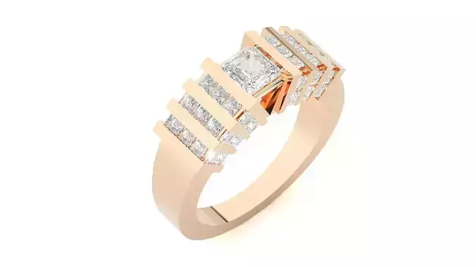 High Jewelry Cocktail Ring 3dm stl renders details  3D print model