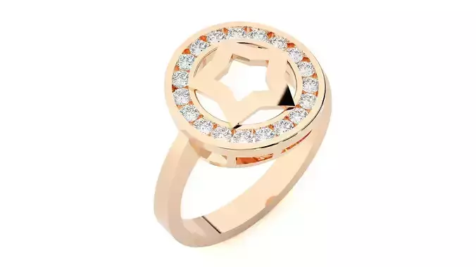 Captain Americas shield High Jewelry Cocktail Ring 3dm stl  3D print model