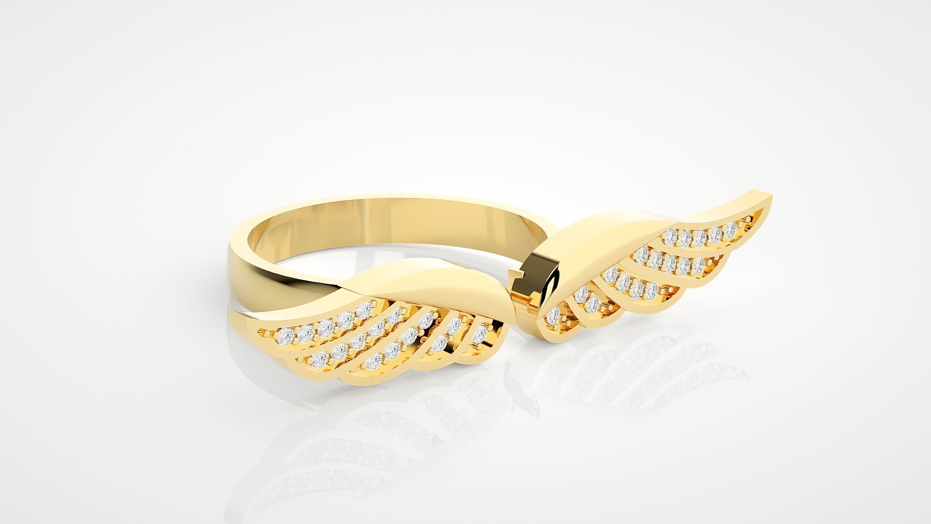 Marvel Falcon Flying Wings High Jewelry Cocktail Ring 3dm stl 3D print model_28