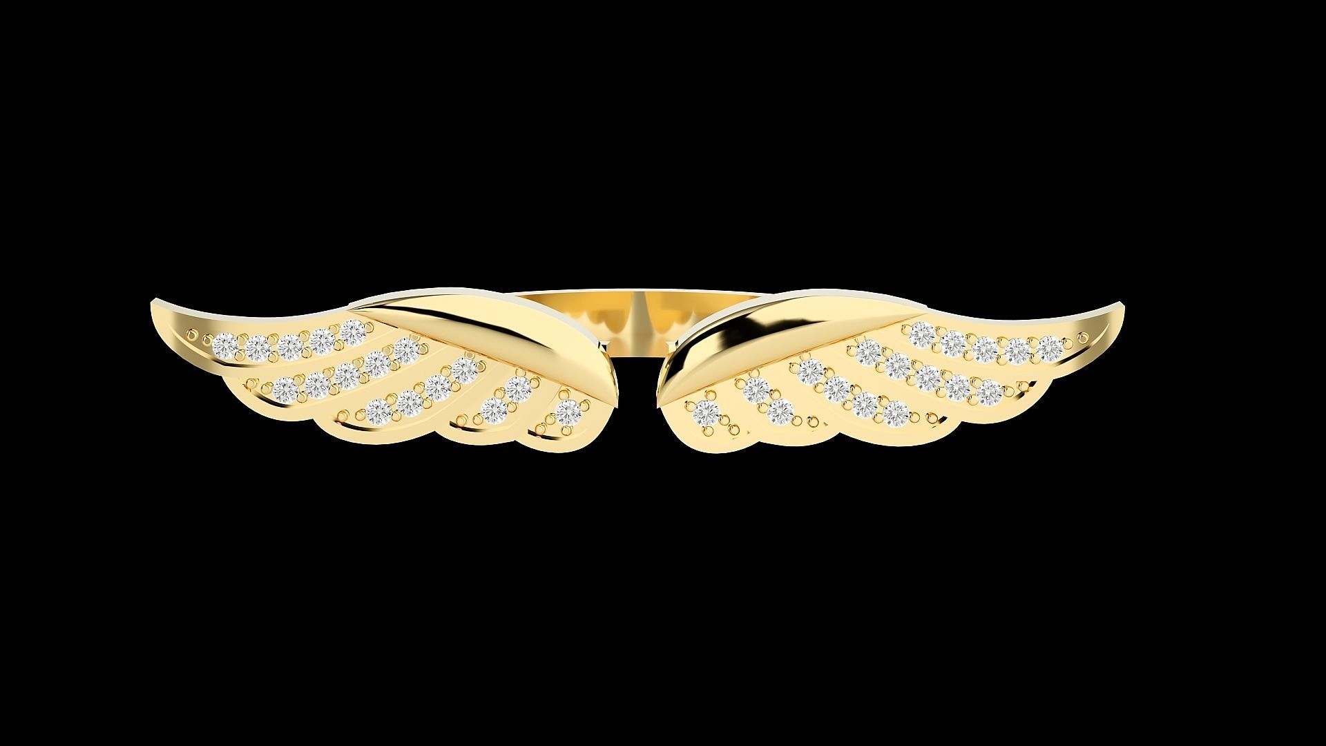 Marvel Falcon Flying Wings High Jewelry Cocktail Ring 3dm stl 3D print model_32
