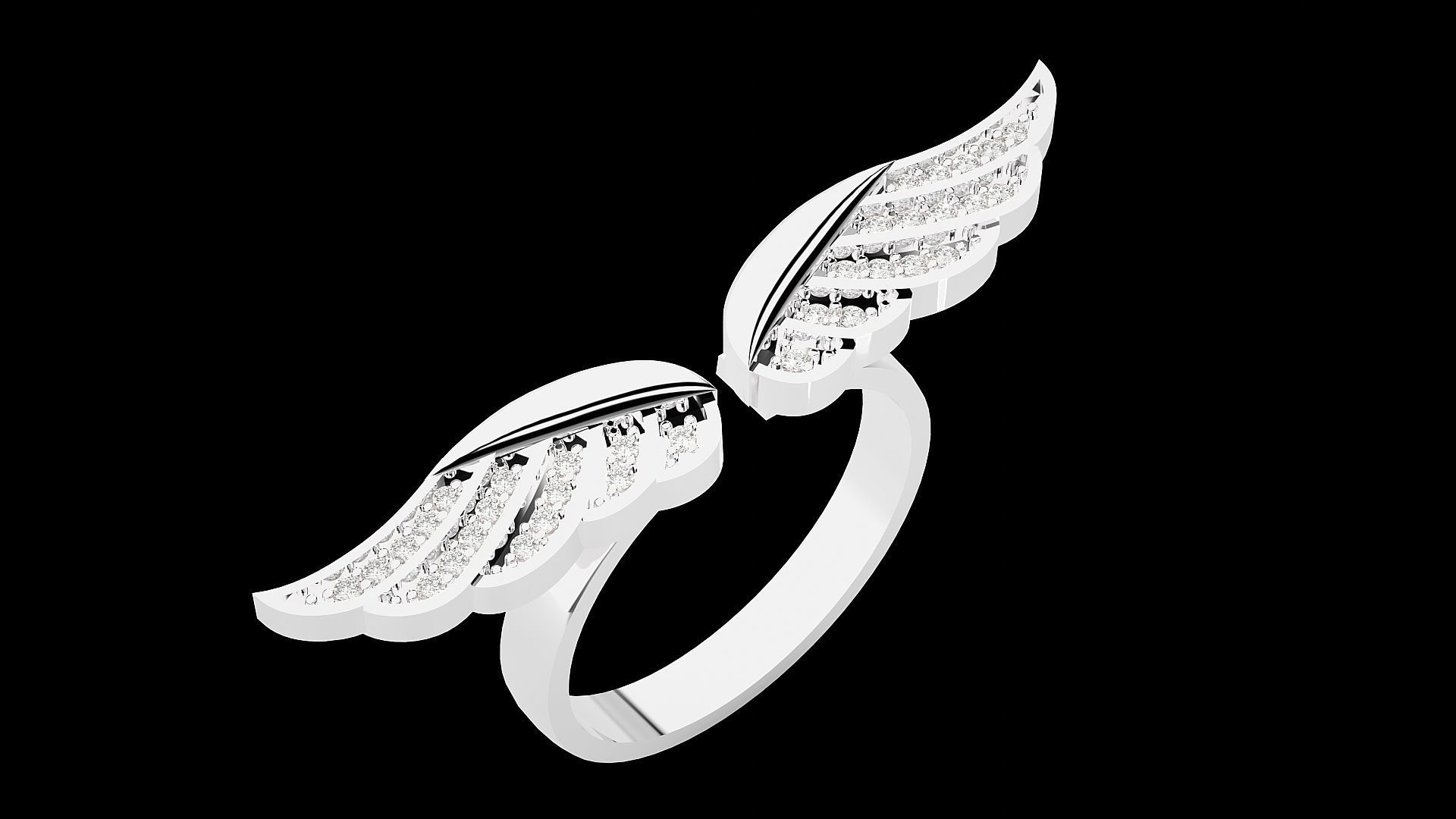 Marvel Falcon Flying Wings High Jewelry Cocktail Ring 3dm stl 3D print model_24