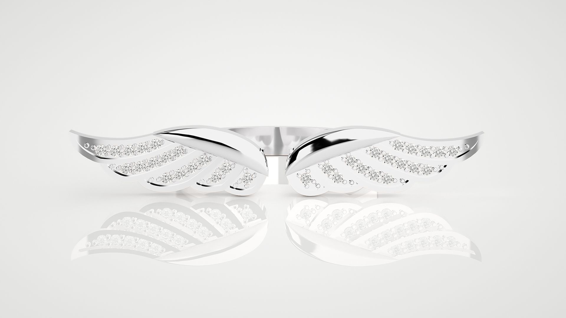Marvel Falcon Flying Wings High Jewelry Cocktail Ring 3dm stl 3D print model_14