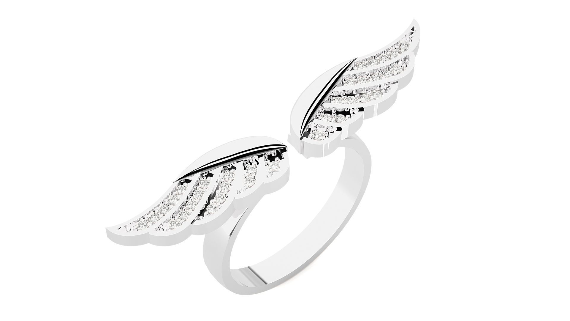 Marvel Falcon Flying Wings High Jewelry Cocktail Ring 3dm stl 3D print model_17