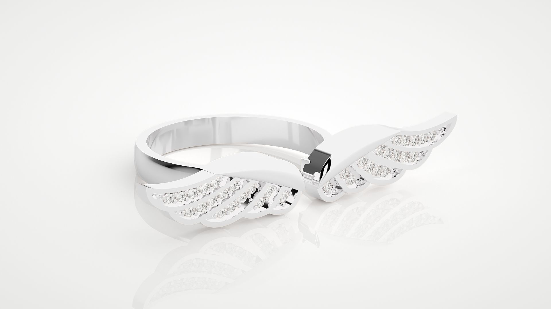 Marvel Falcon Flying Wings High Jewelry Cocktail Ring 3dm stl 3D print model_16