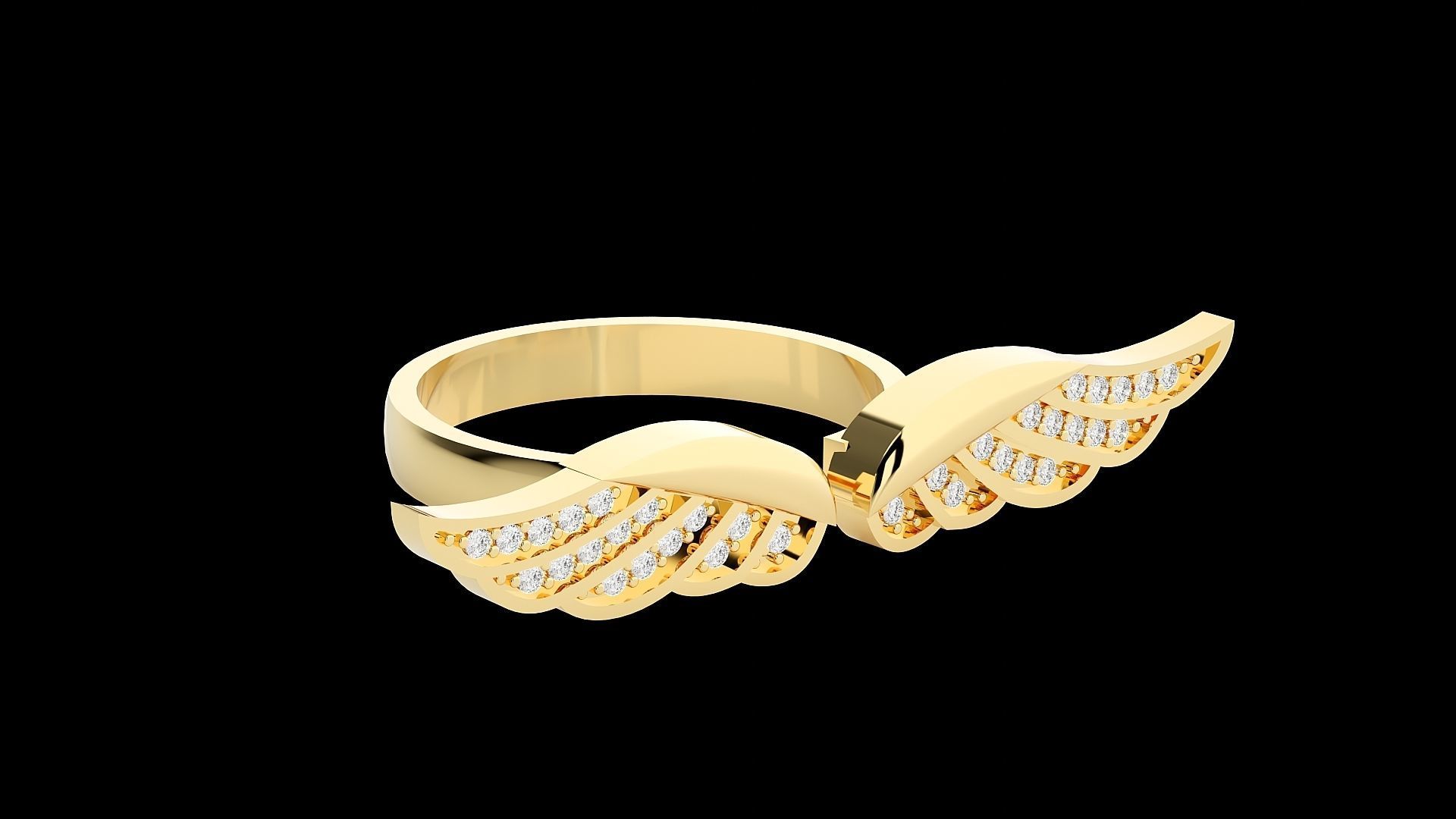 Marvel Falcon Flying Wings High Jewelry Cocktail Ring 3dm stl 3D print model_33