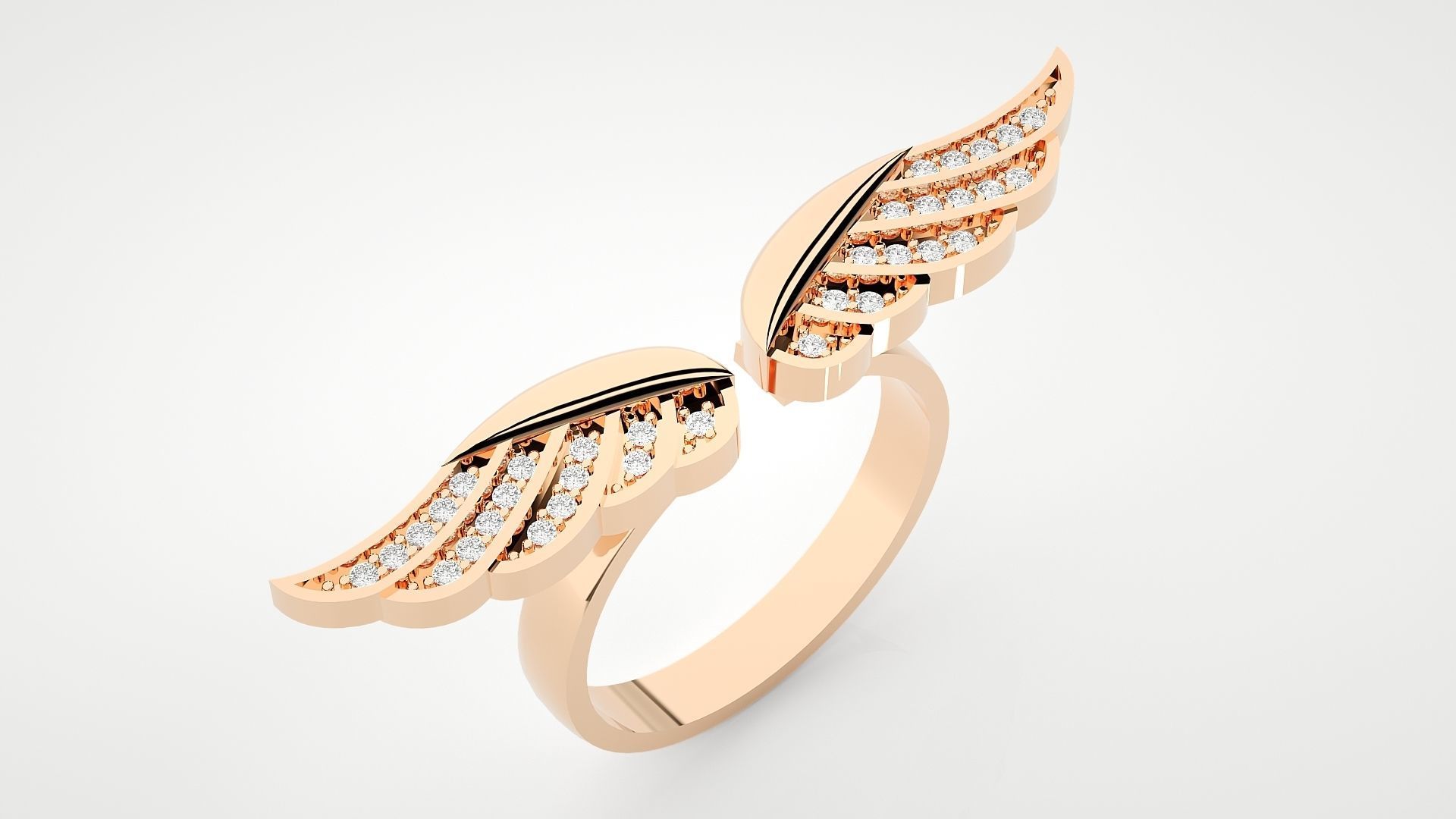 Marvel Falcon Flying Wings High Jewelry Cocktail Ring 3dm stl 3D print model_6
