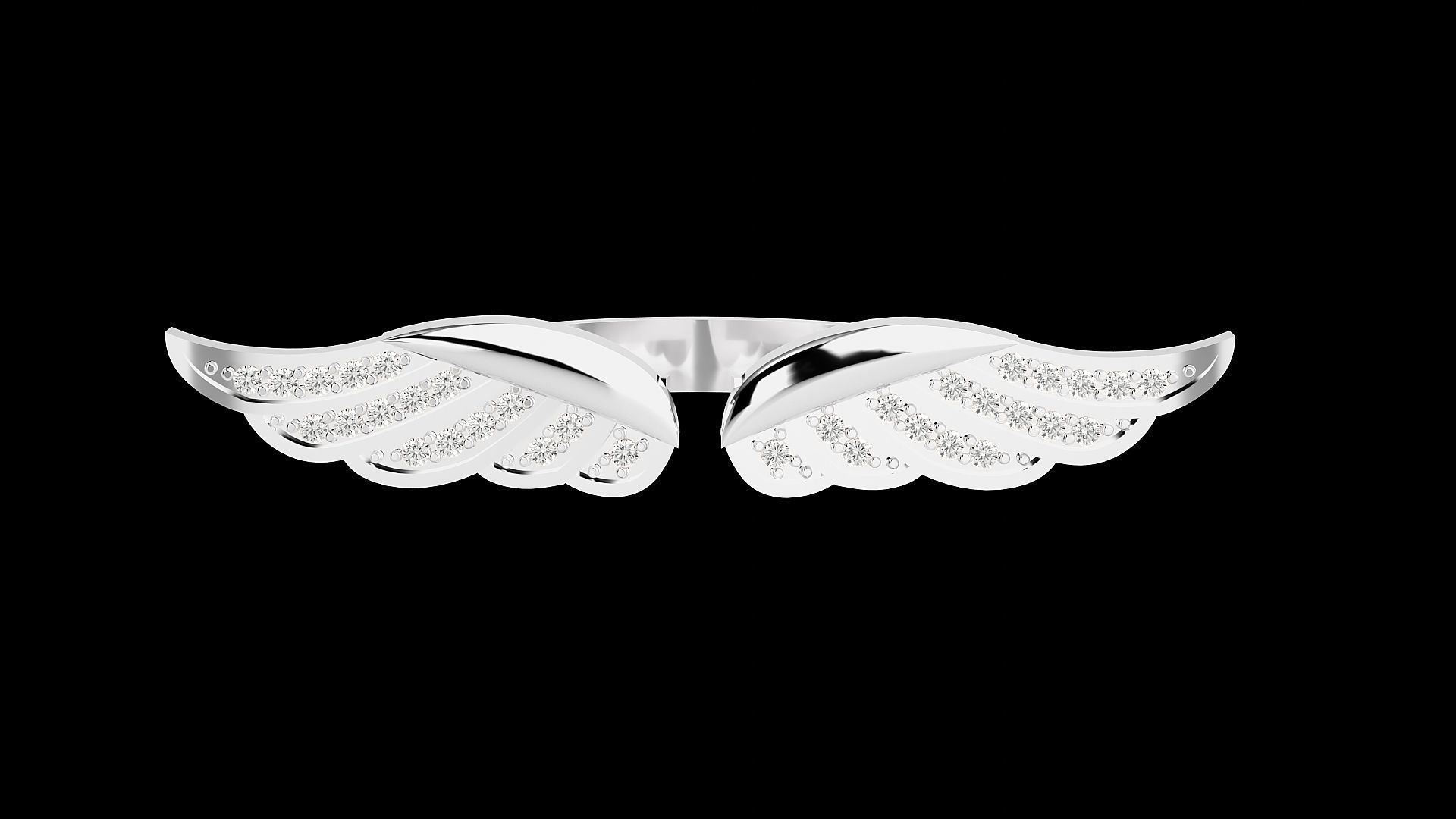 Marvel Falcon Flying Wings High Jewelry Cocktail Ring 3dm stl 3D print model_20
