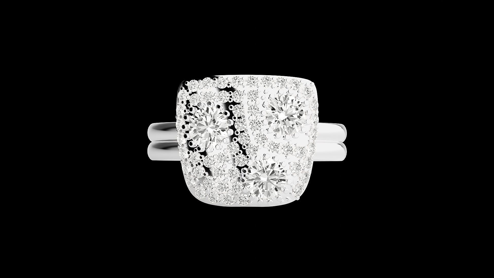 Groot Face High Jewelry Cocktail Ring 3dm stl renders details 3D print model_19