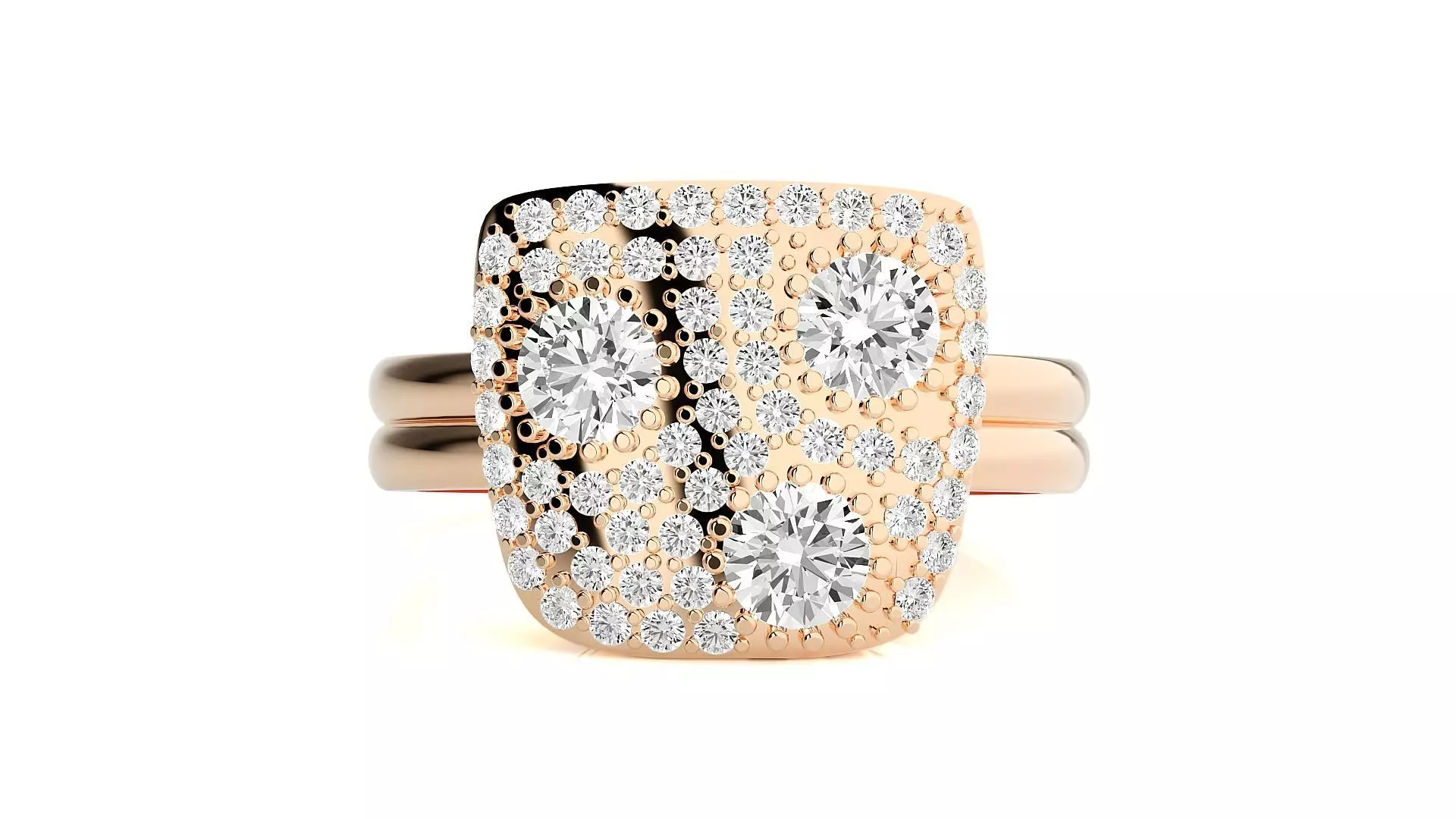 Groot Face High Jewelry Cocktail Ring 3dm stl renders details 3D print model_0