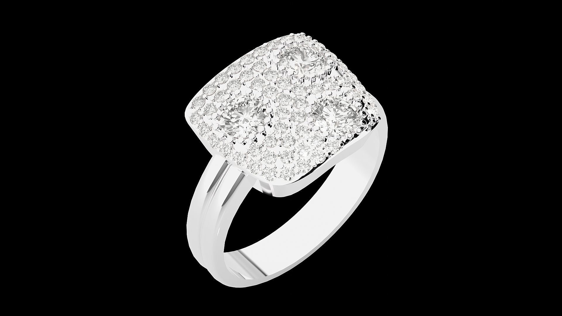 Groot Face High Jewelry Cocktail Ring 3dm stl renders details 3D print model_23