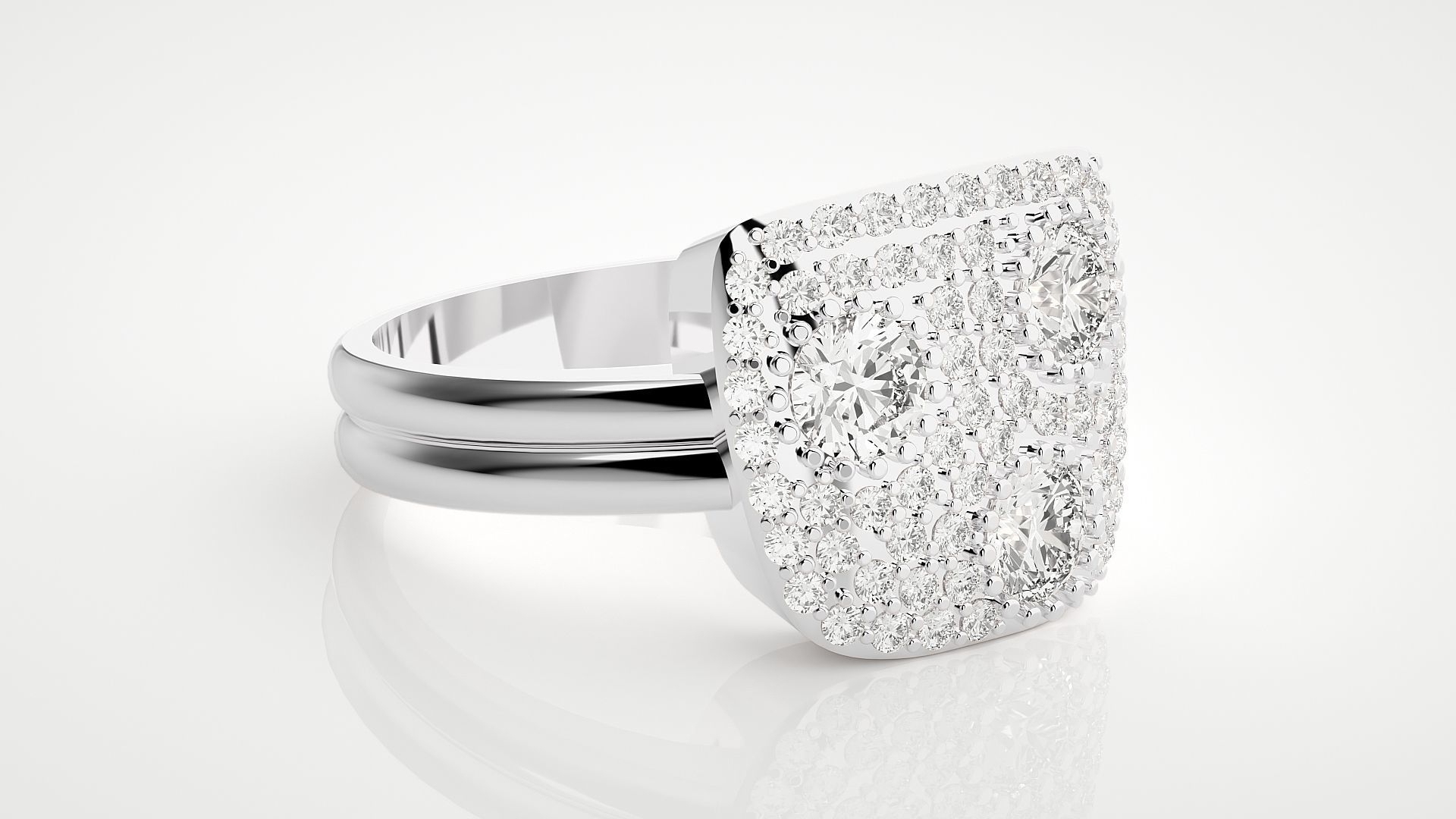 Groot Face High Jewelry Cocktail Ring 3dm stl renders details 3D print model_16