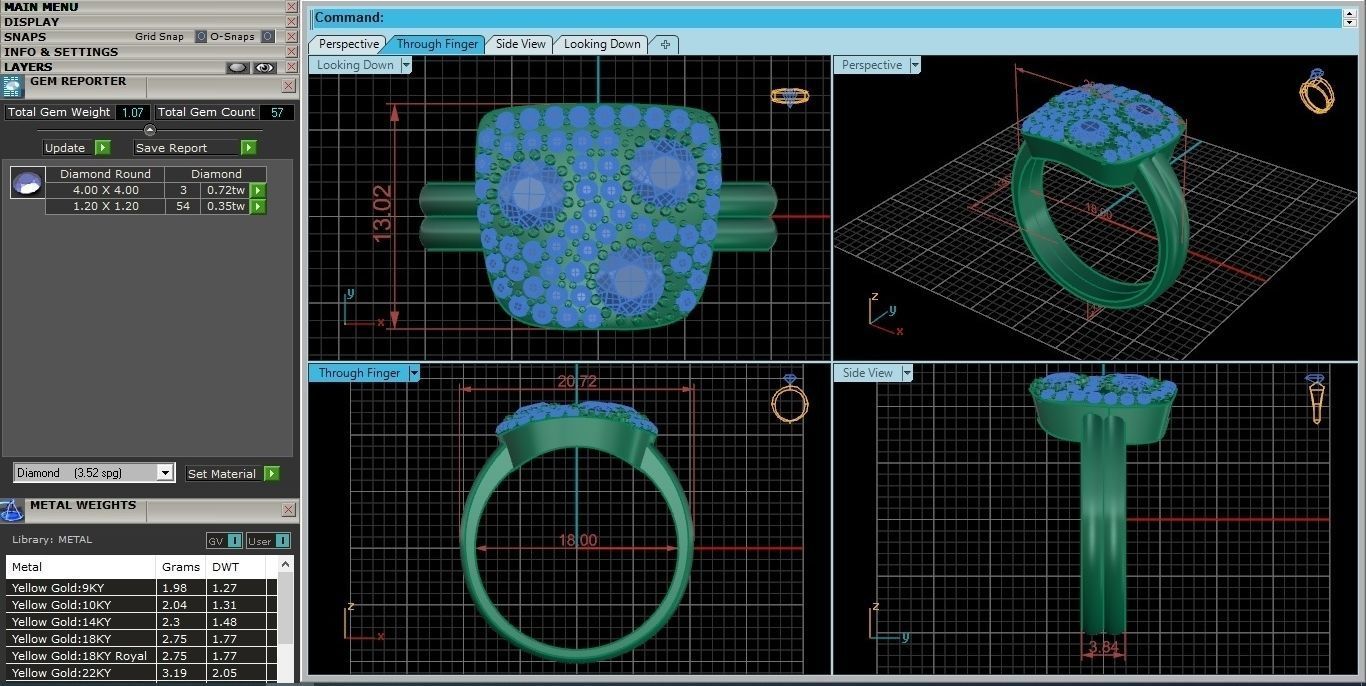 Groot Face High Jewelry Cocktail Ring 3dm stl renders details 3D print model_4