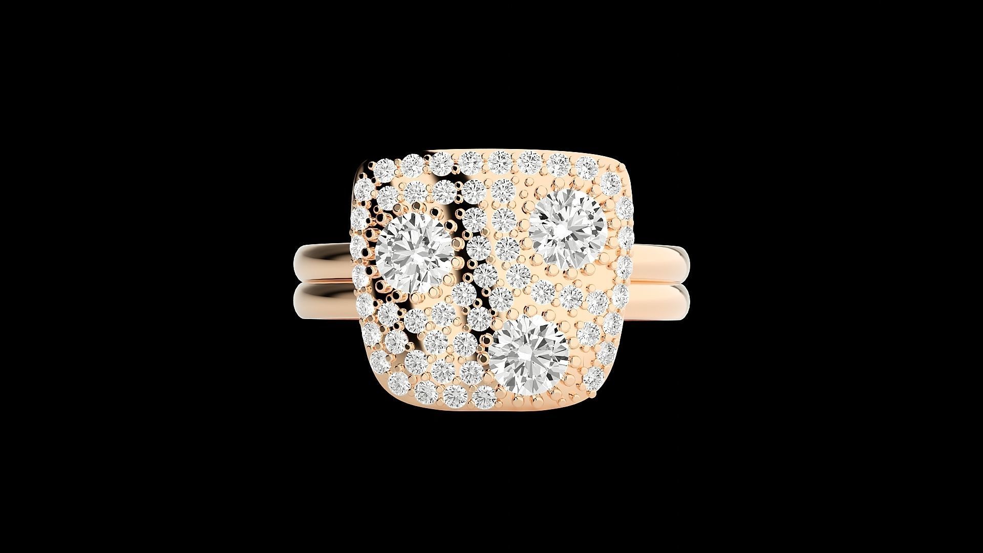 Groot Face High Jewelry Cocktail Ring 3dm stl renders details 3D print model_7