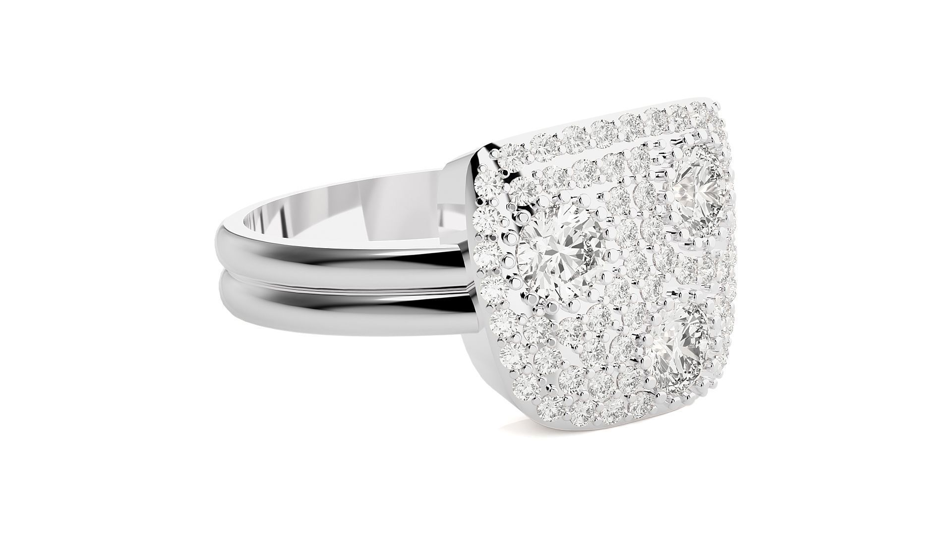 Groot Face High Jewelry Cocktail Ring 3dm stl renders details 3D print model_15