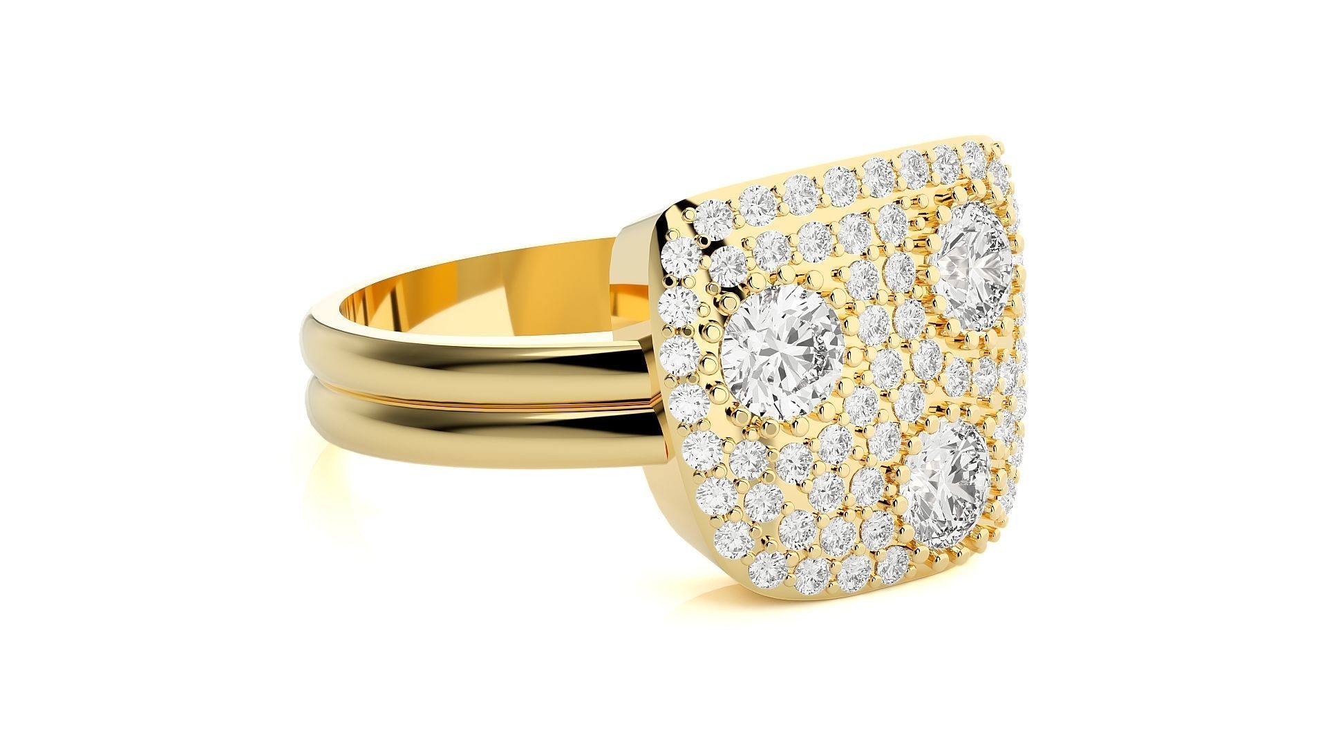 Groot Face High Jewelry Cocktail Ring 3dm stl renders details 3D print model_27