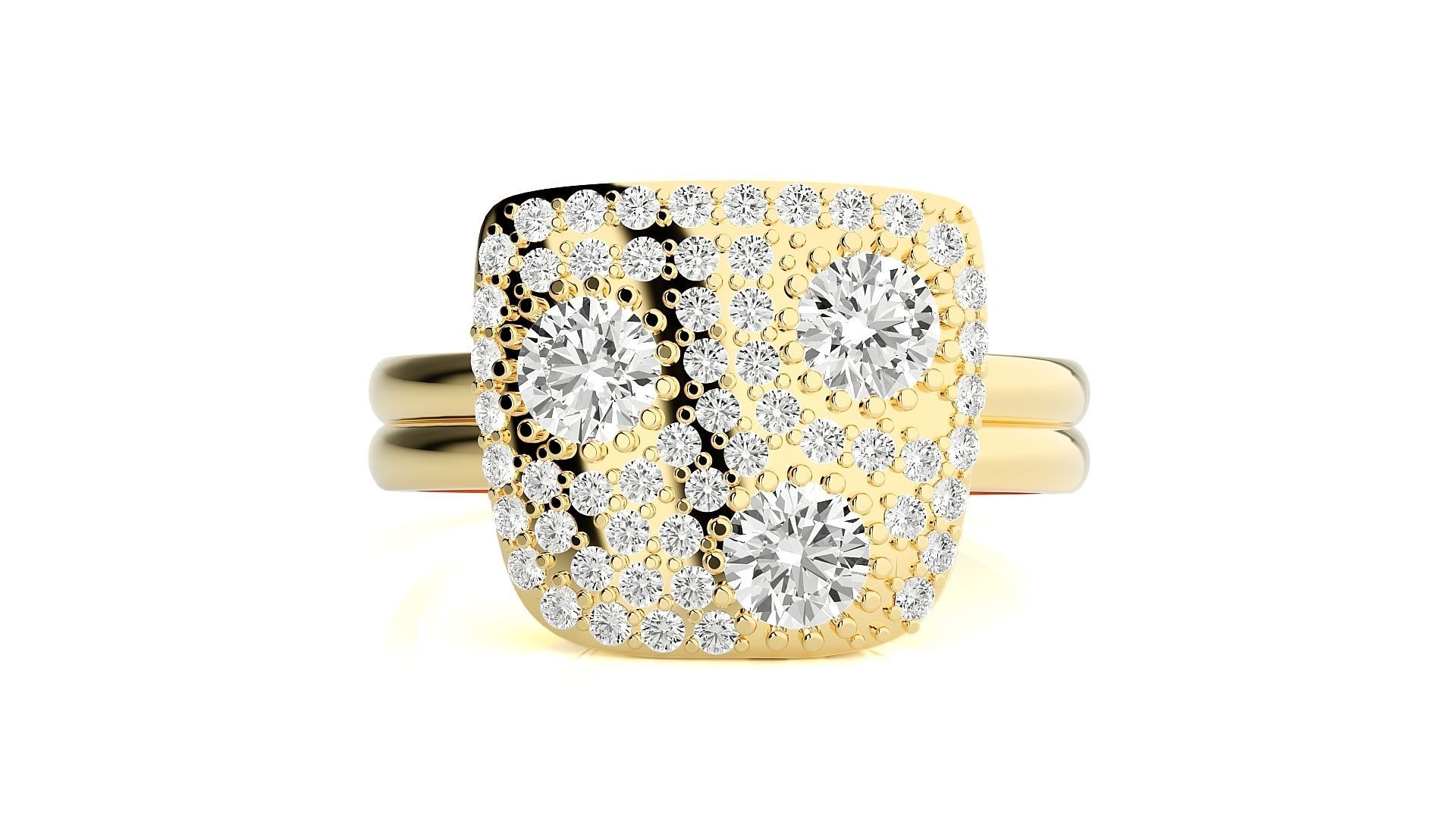 Groot Face High Jewelry Cocktail Ring 3dm stl renders details 3D print model_25