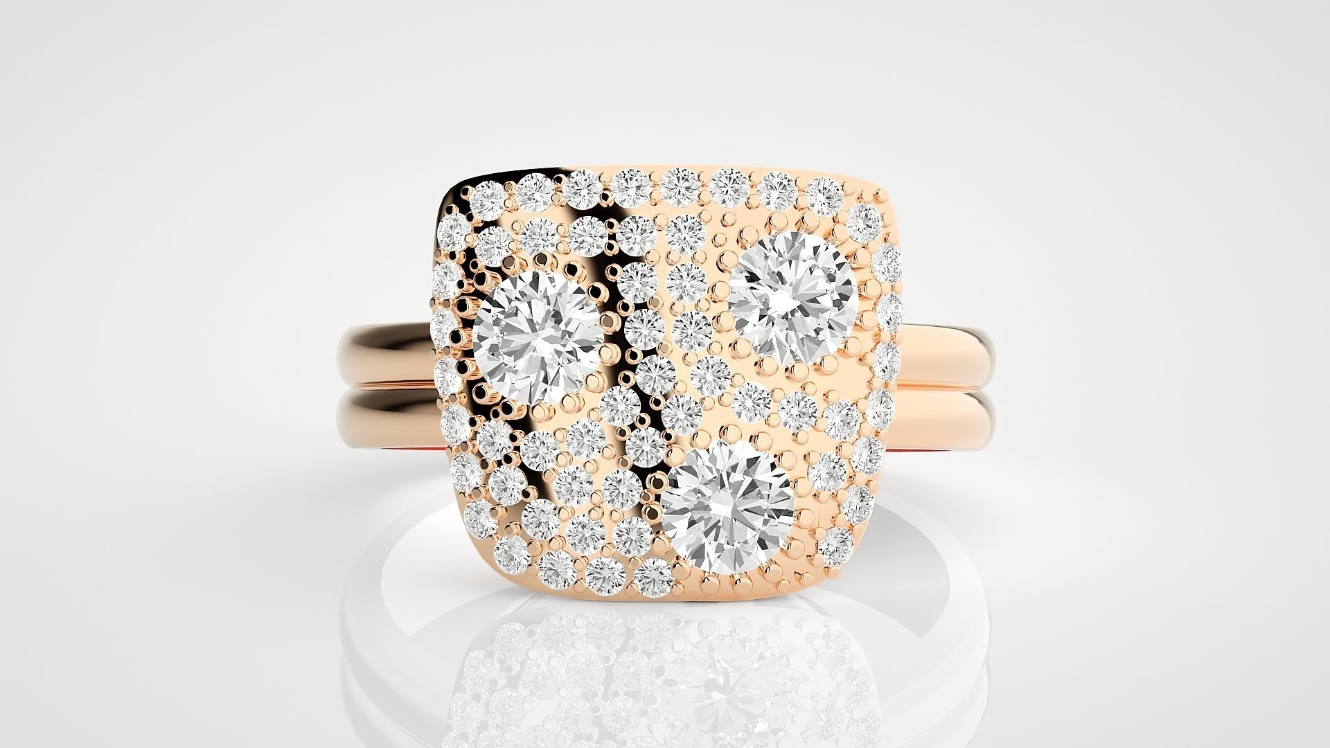 Groot Face High Jewelry Cocktail Ring 3dm stl renders details 3D print model_2