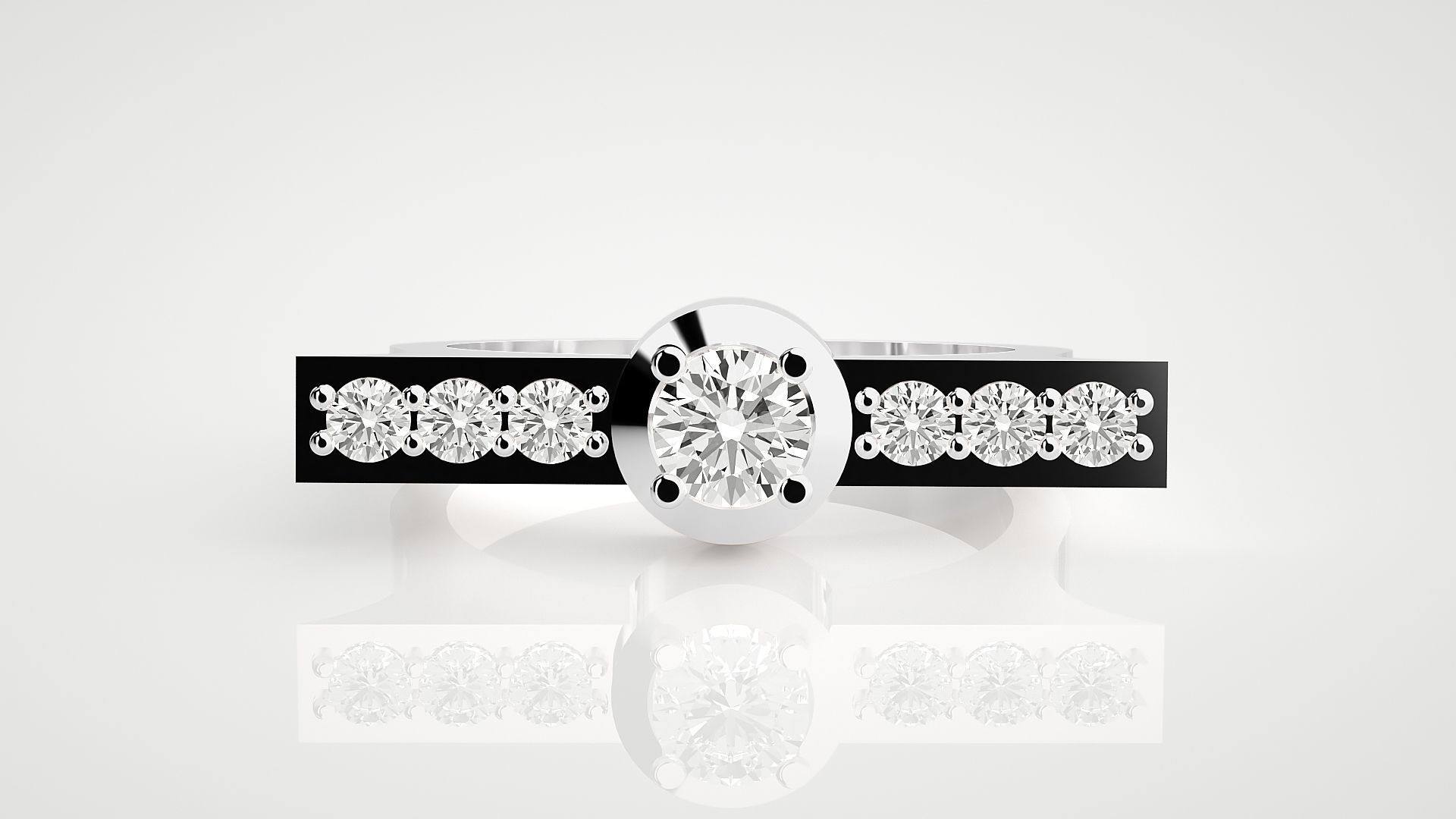 High Jewelry Cocktail Ring 3dm stl renders details 3D print model_14