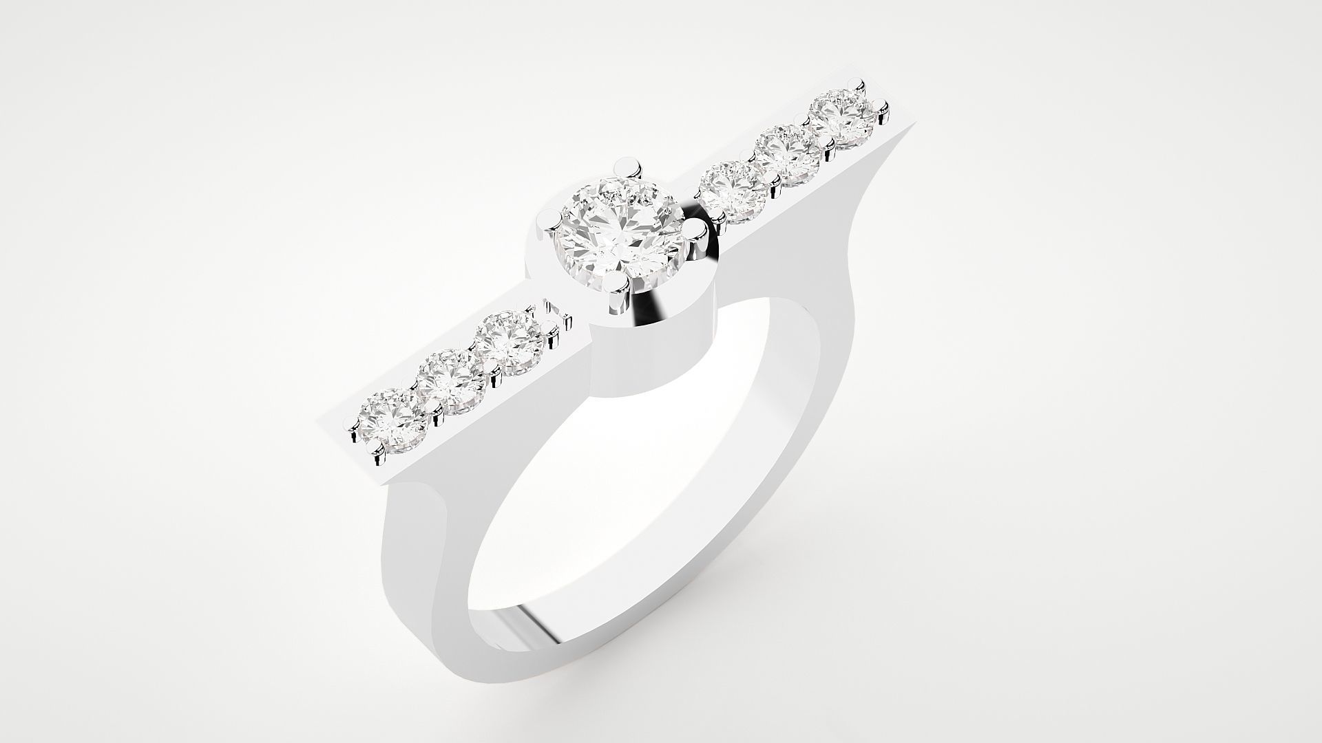 High Jewelry Cocktail Ring 3dm stl renders details 3D print model_18