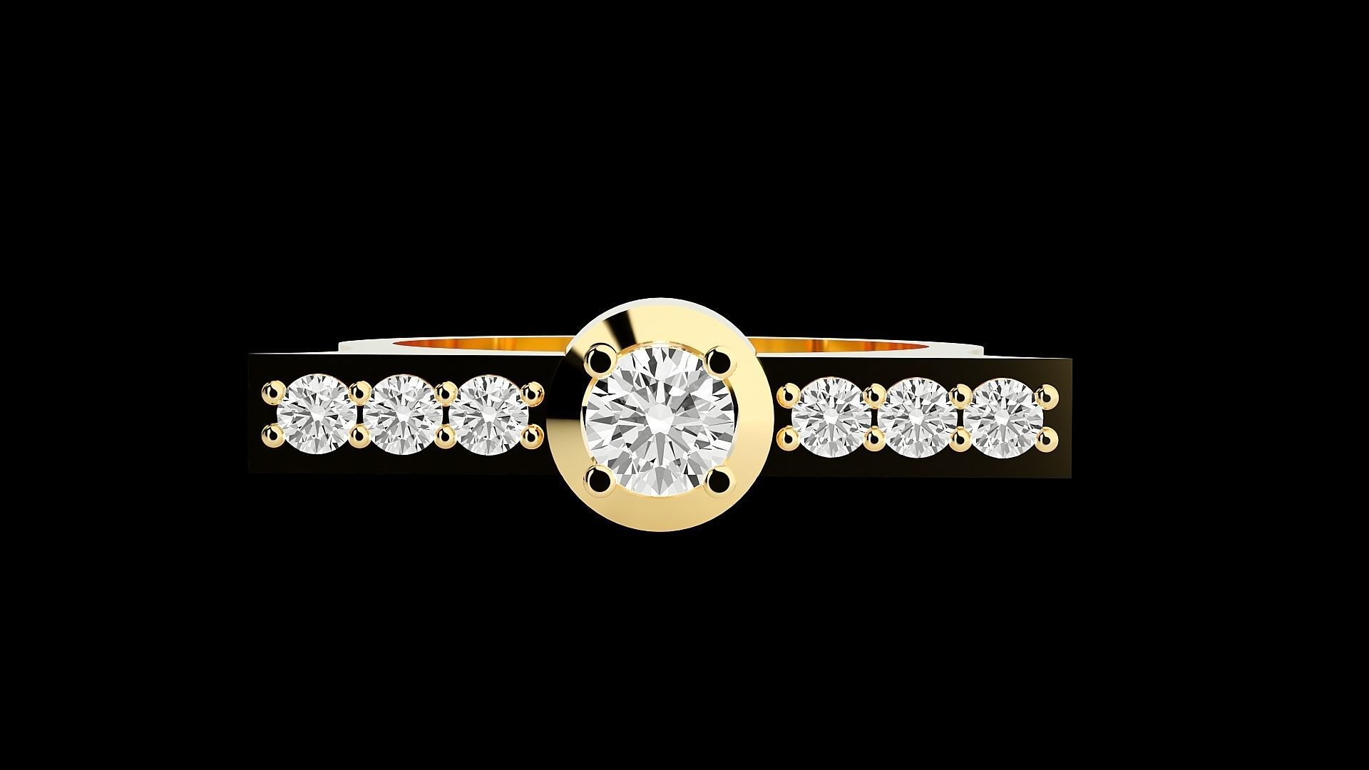 High Jewelry Cocktail Ring 3dm stl renders details 3D print model_31