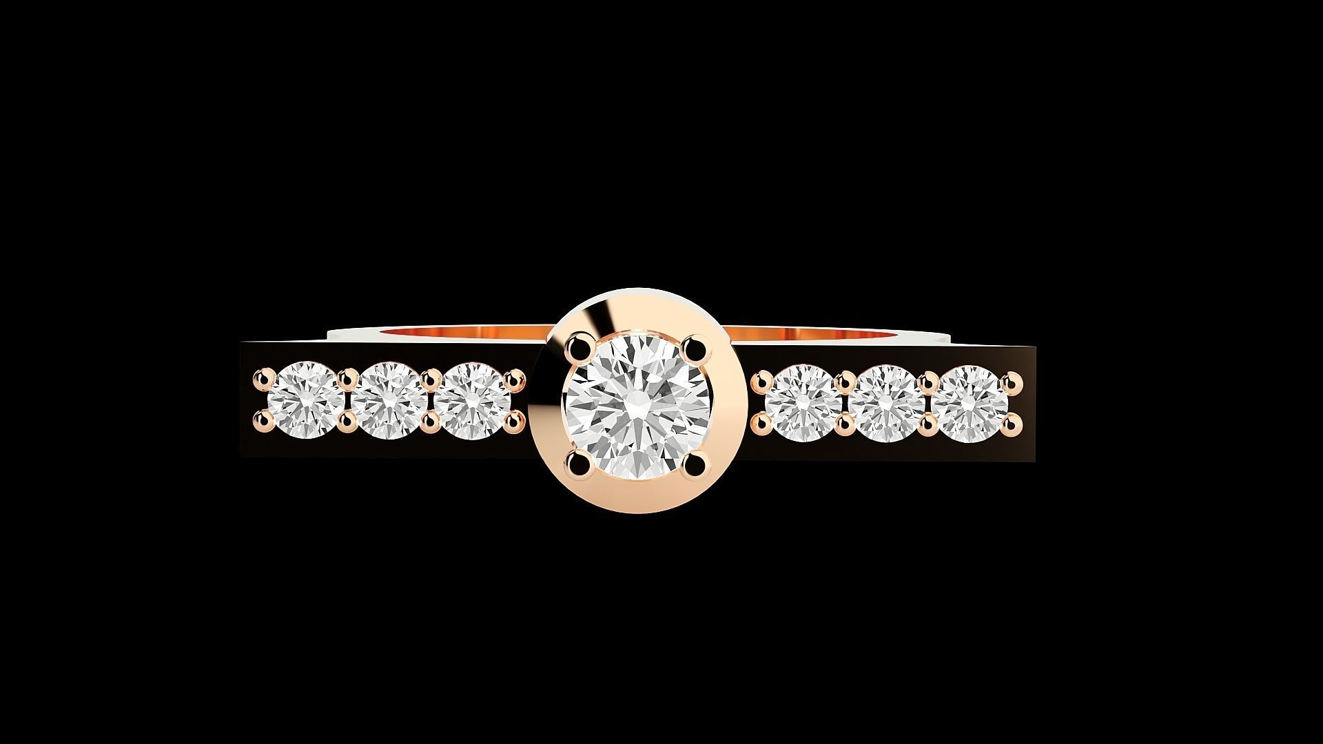 High Jewelry Cocktail Ring 3dm stl renders details 3D print model_6