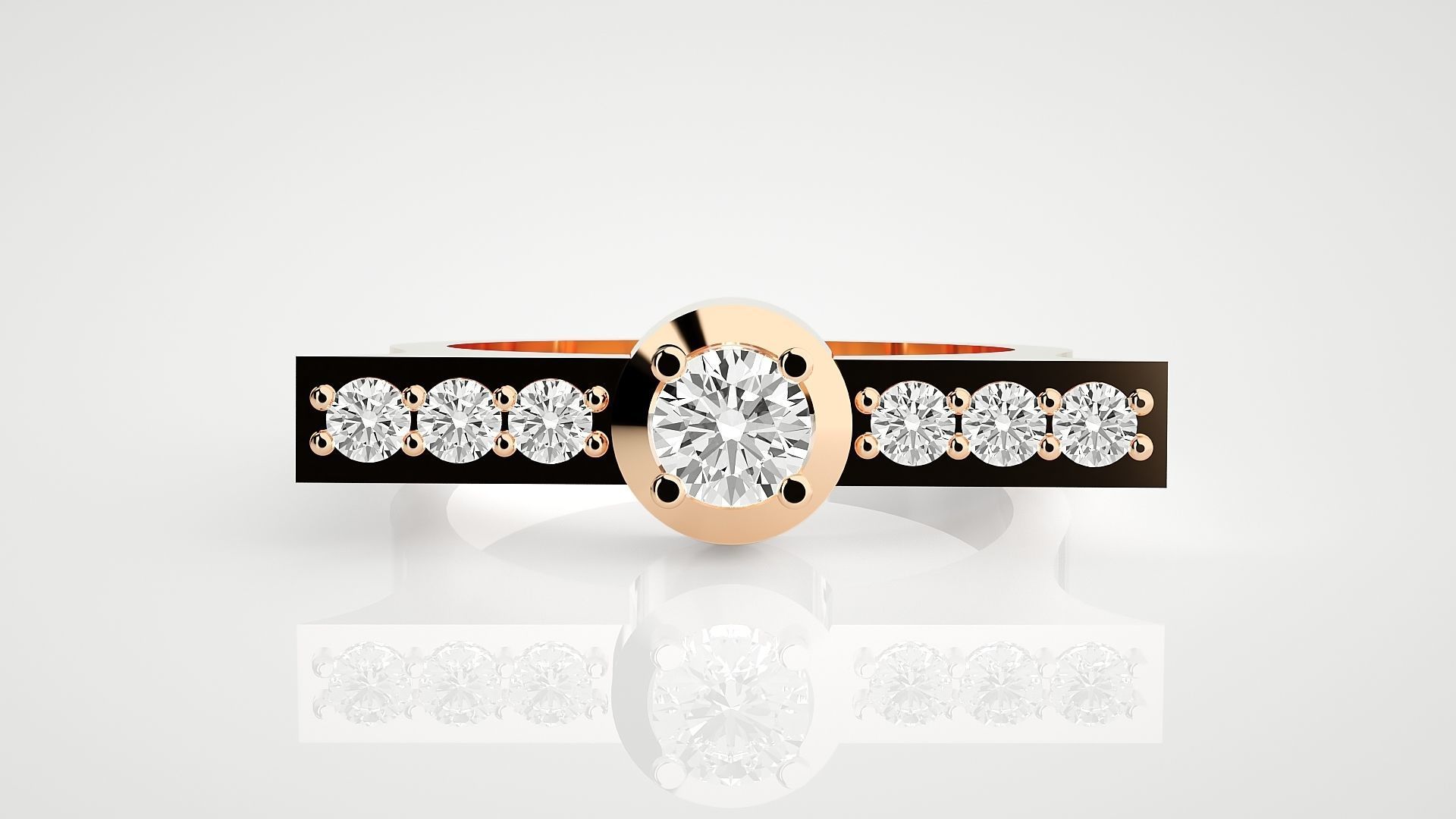 High Jewelry Cocktail Ring 3dm stl renders details 3D print model_9