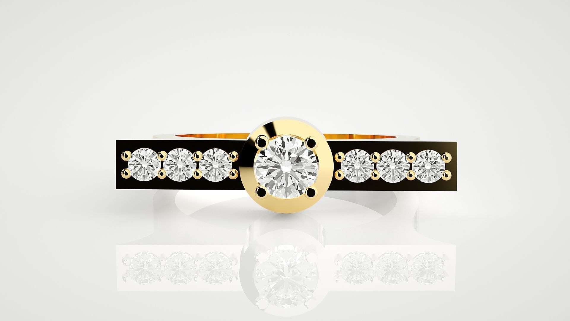 High Jewelry Cocktail Ring 3dm stl renders details 3D print model_26