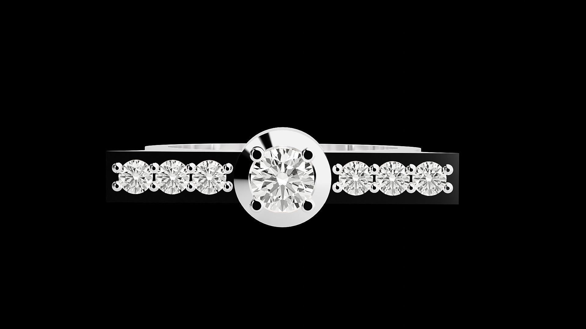 High Jewelry Cocktail Ring 3dm stl renders details 3D print model_20