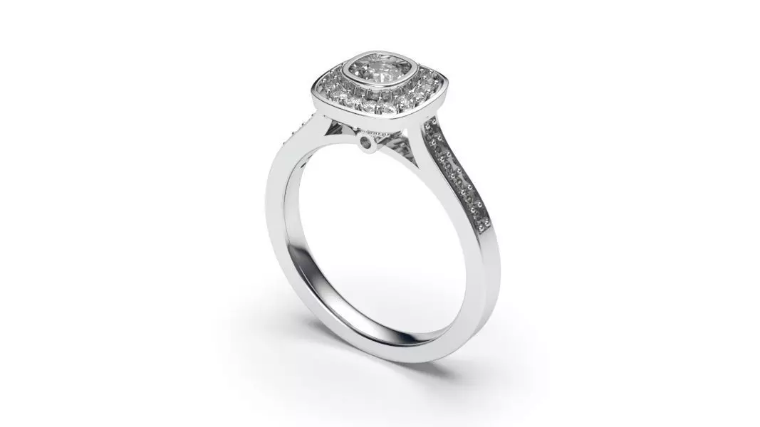 solitaire with ring sizes 8 part S14 3D print model