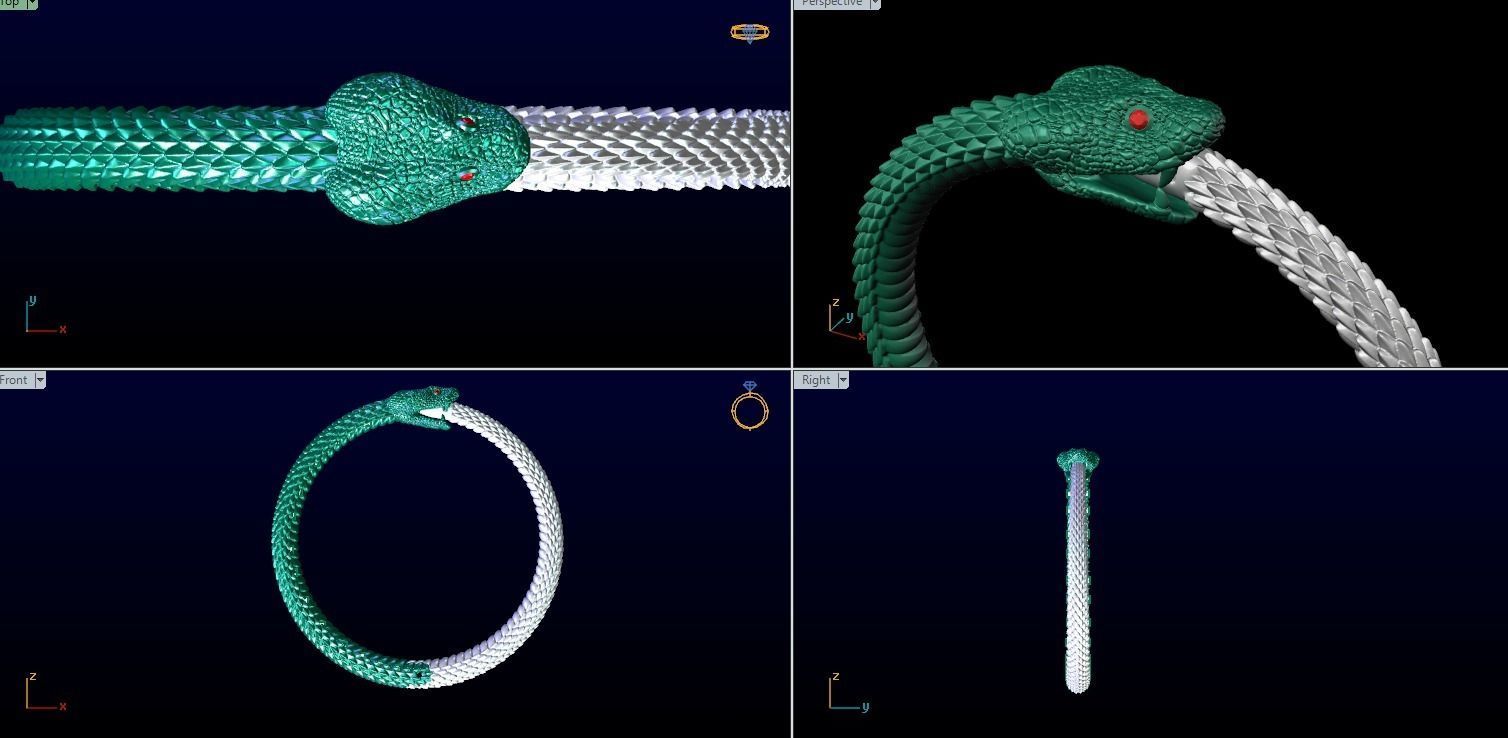 bracelecs snake 3D print model_4