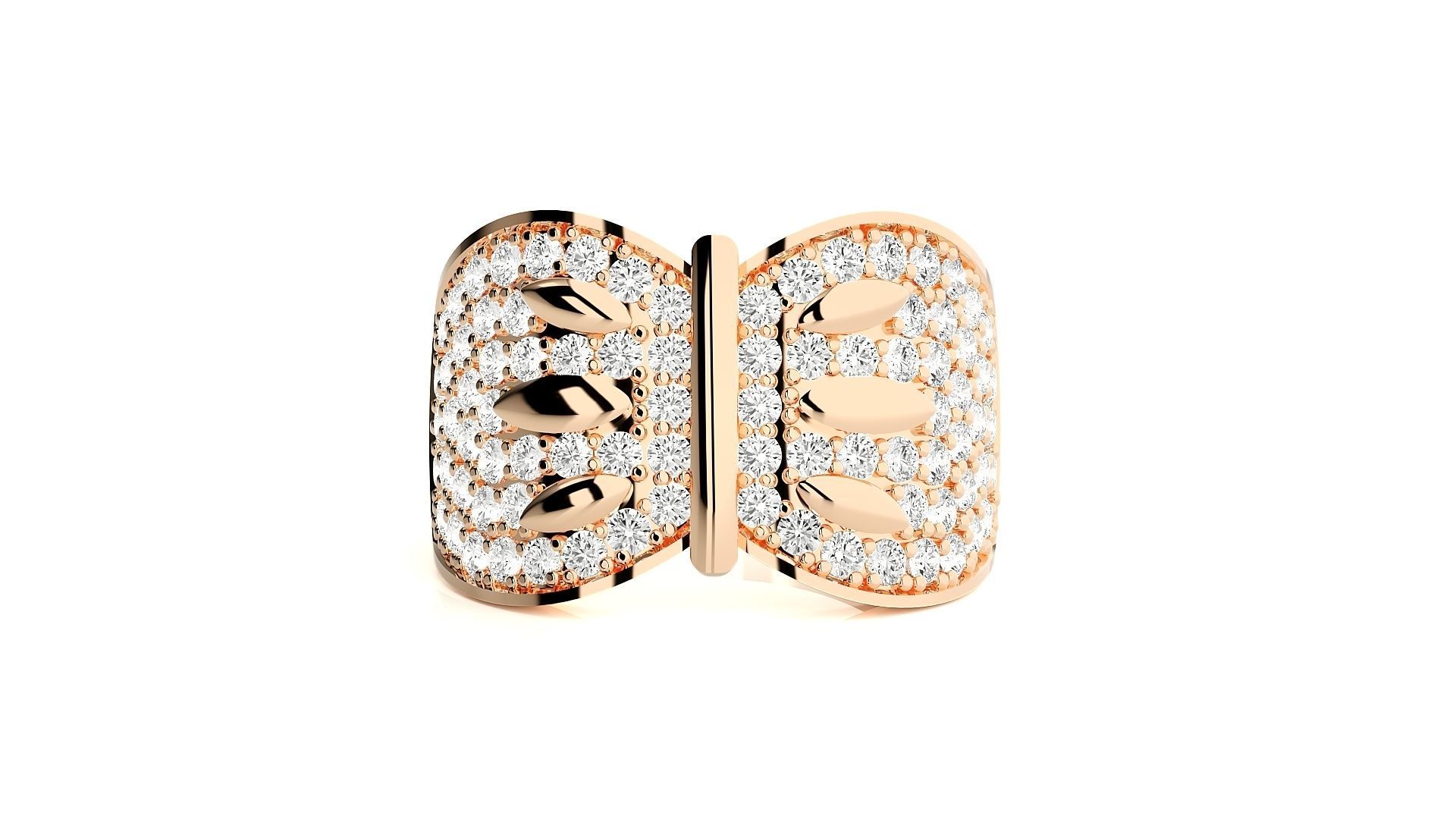 High Jewelry Cocktail Ring 3dm stl renders details 3D print model_1