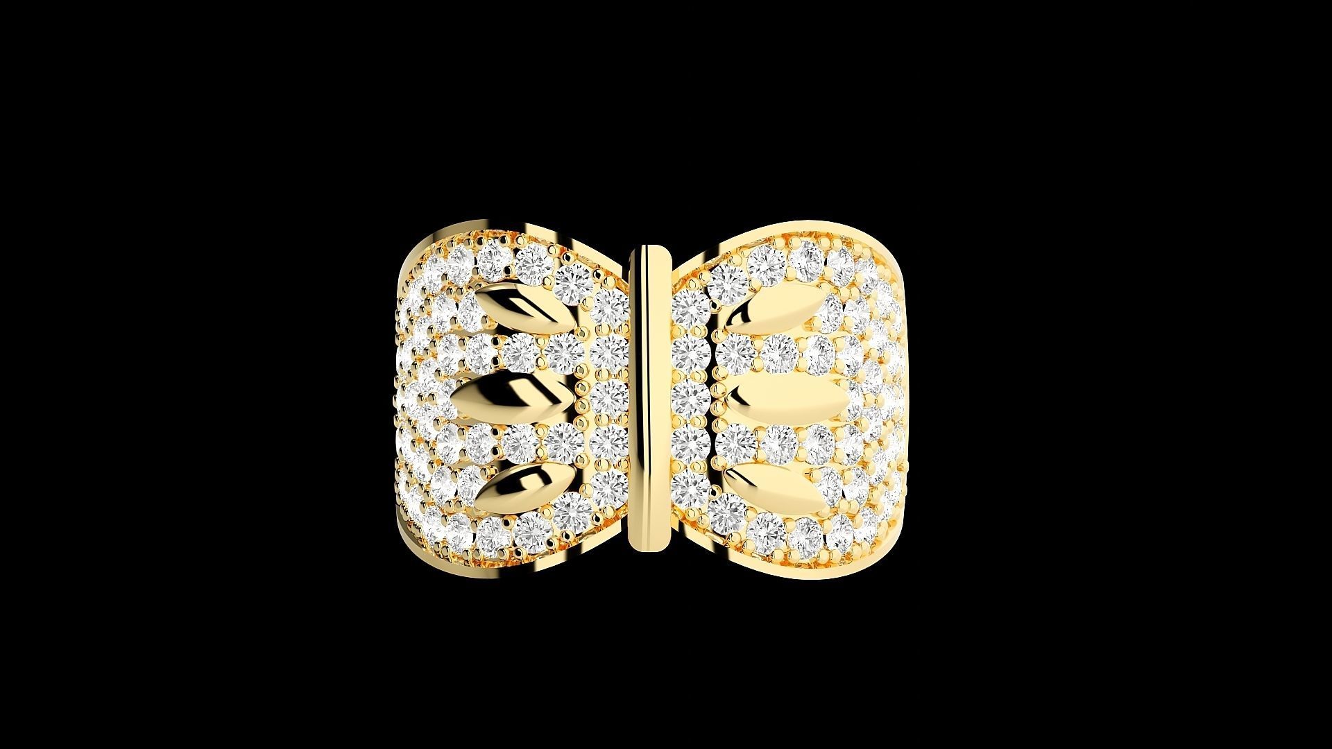 High Jewelry Cocktail Ring 3dm stl renders details 3D print model_31