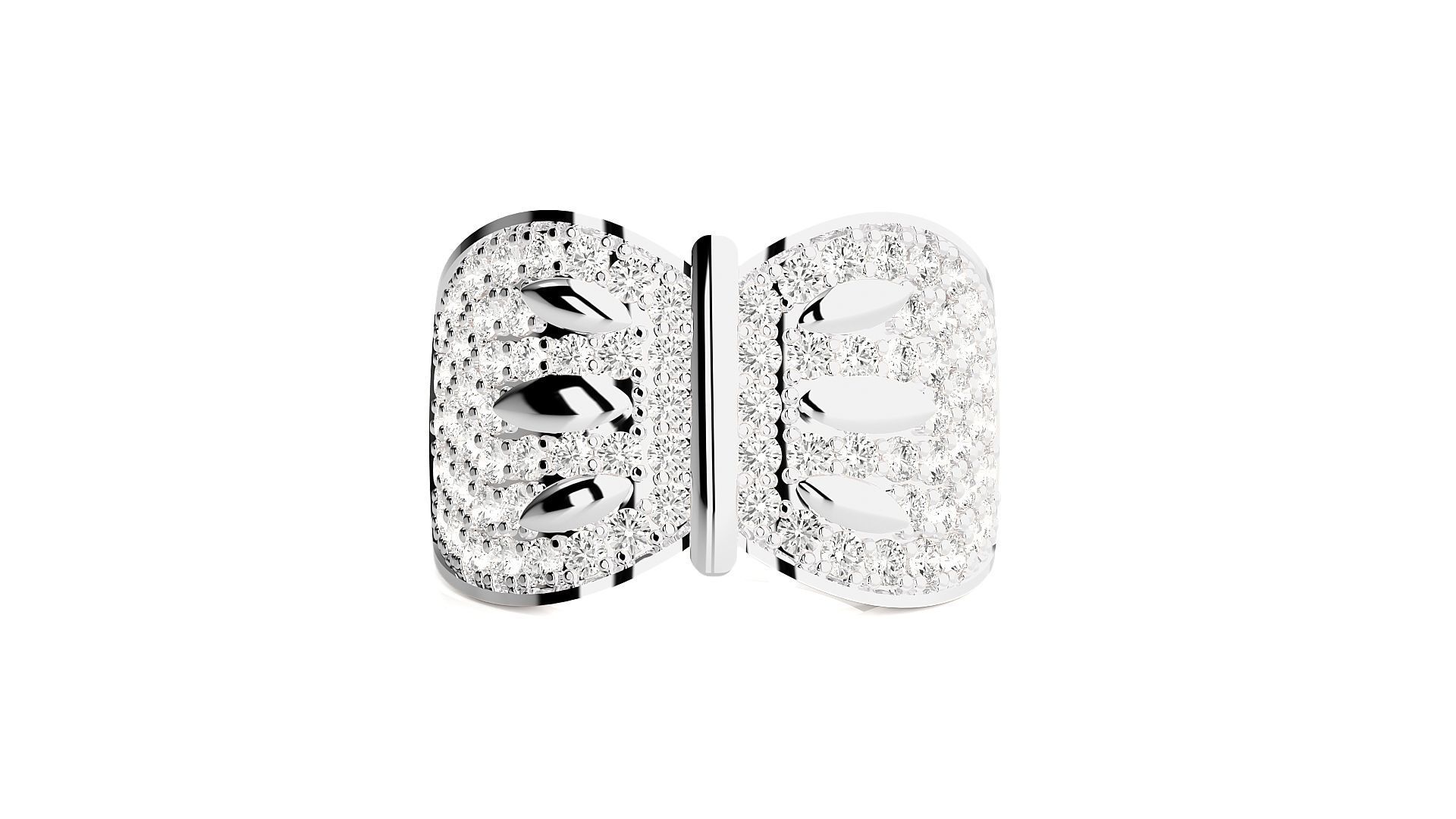 High Jewelry Cocktail Ring 3dm stl renders details 3D print model_13