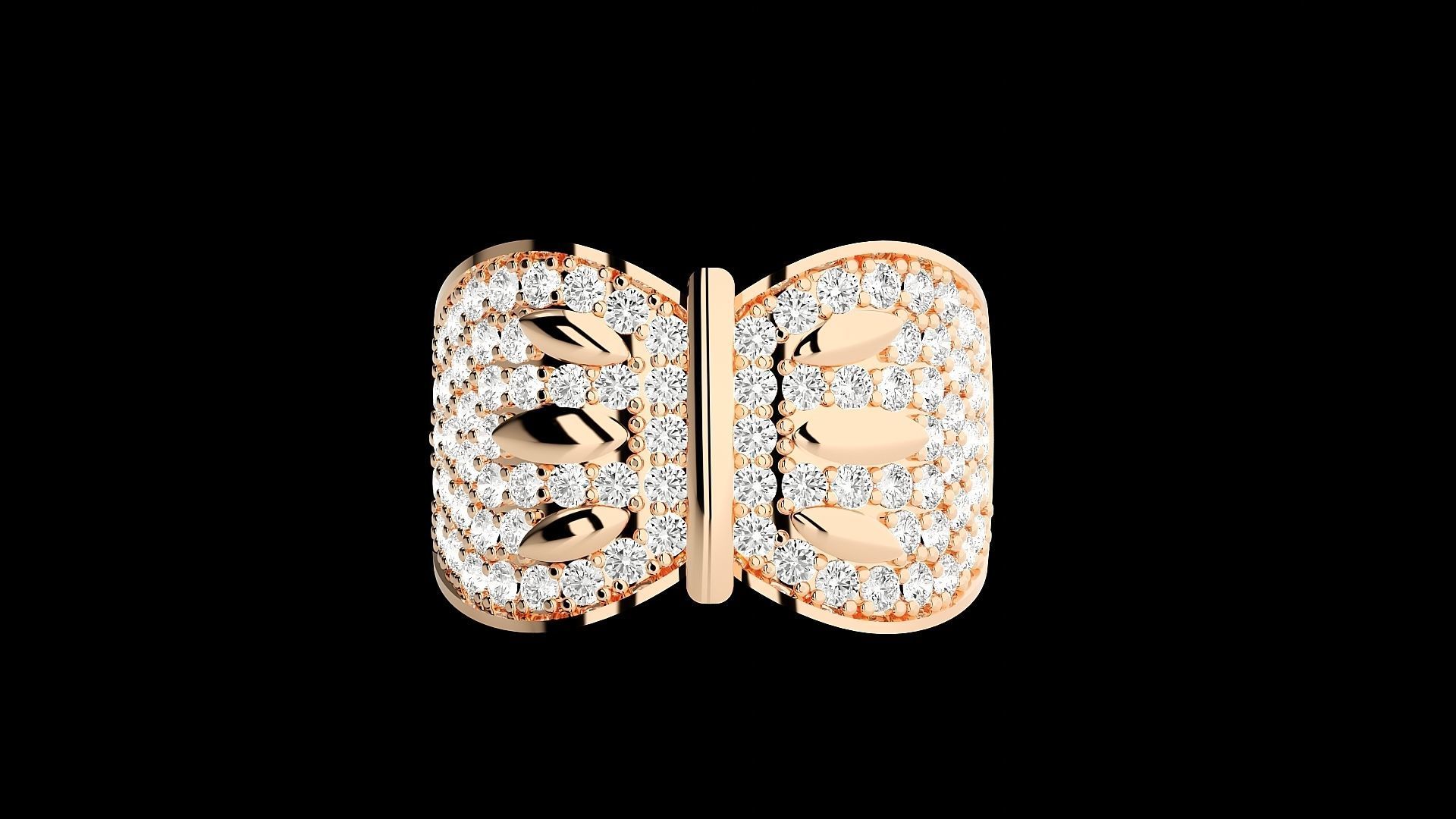 High Jewelry Cocktail Ring 3dm stl renders details 3D print model_7