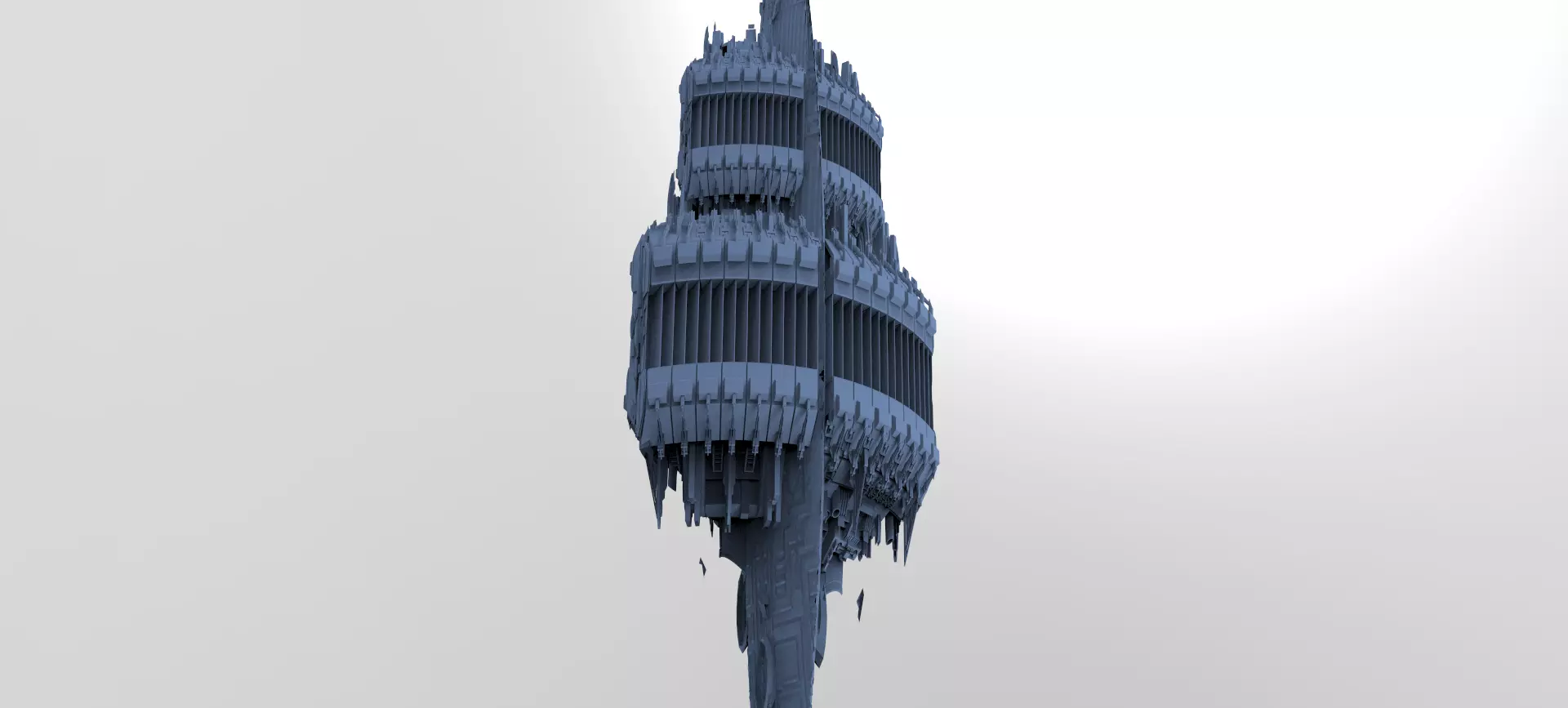 Art Deco Sci-Fi Temples 7  3D model_0