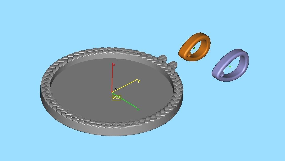 Memory Frame Pendant 30mm Round Memory Pendant 3D print model_14