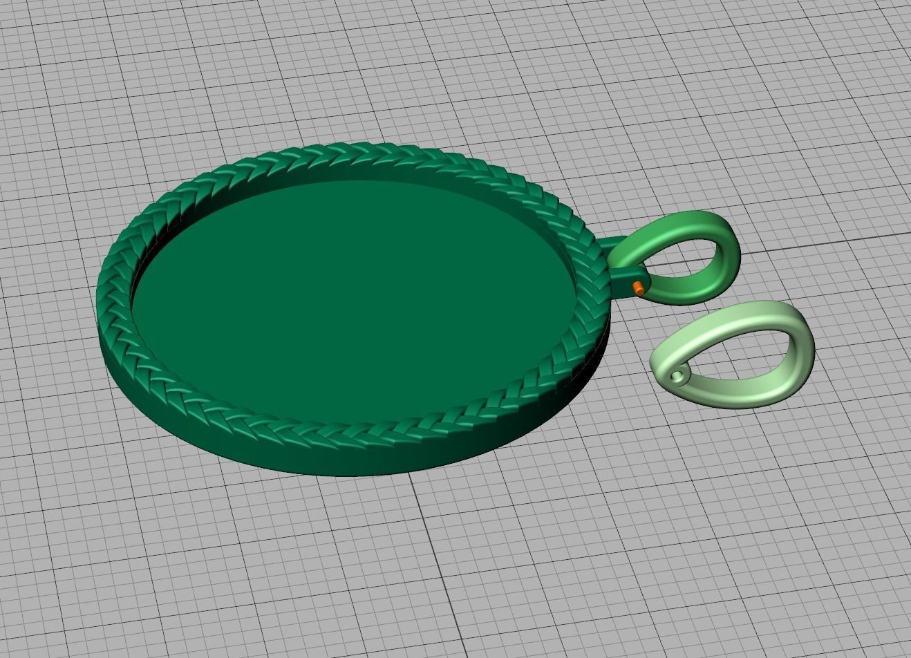 Memory Frame Pendant 30mm Round Memory Pendant 3D print model_21