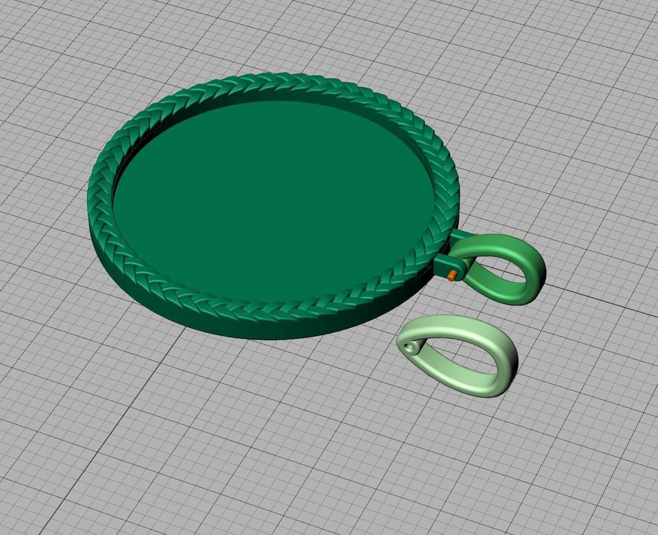 Memory Frame Pendant 30mm Round Memory Pendant 3D print model_22
