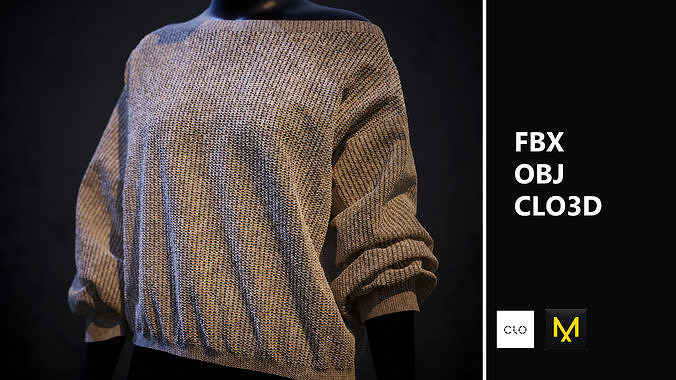 Sweater Marvelous Designer 3D model