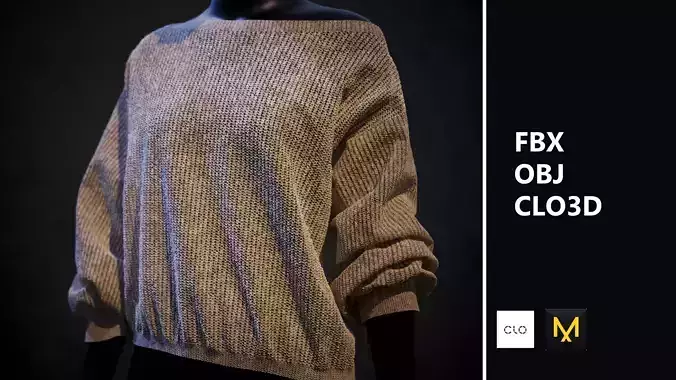 Sweater Marvelous Designer 3D model