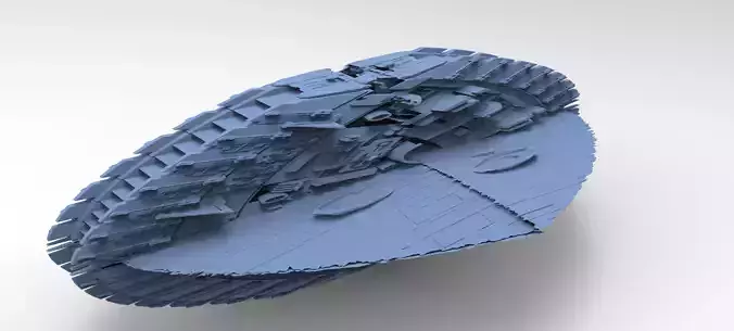 Art Deco Sci-Fi Disk Ship 1