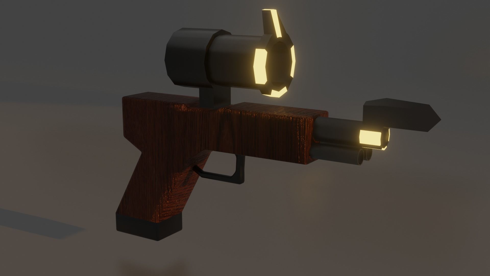 GUN FANTASY GAME ASSET Free low-poly 3D model_2