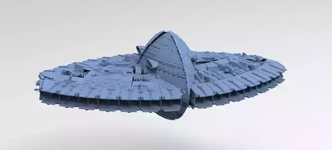 Art Deco Sci-Fi Disk Ship 4