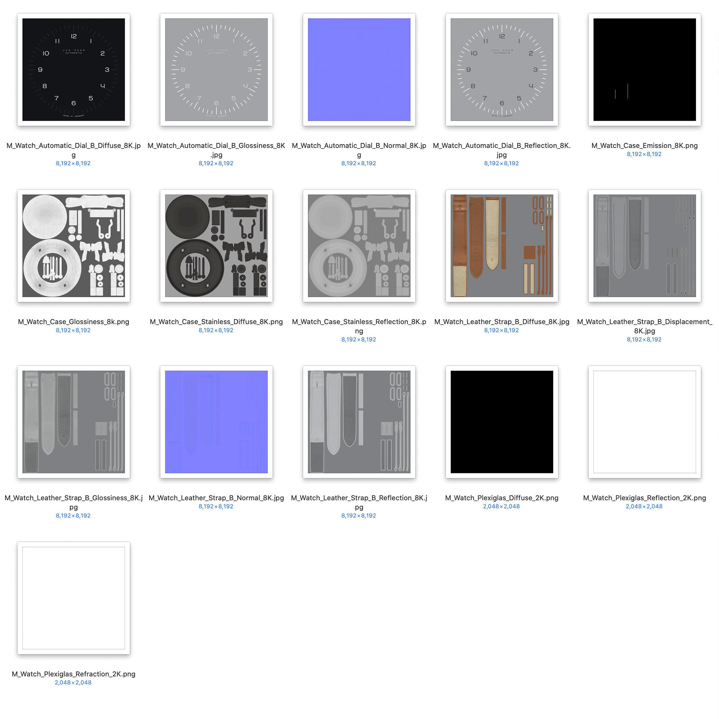 Minimalist Watch 4 - Automatic - Black Dial x Stainless Case Low-poly 3D model_19