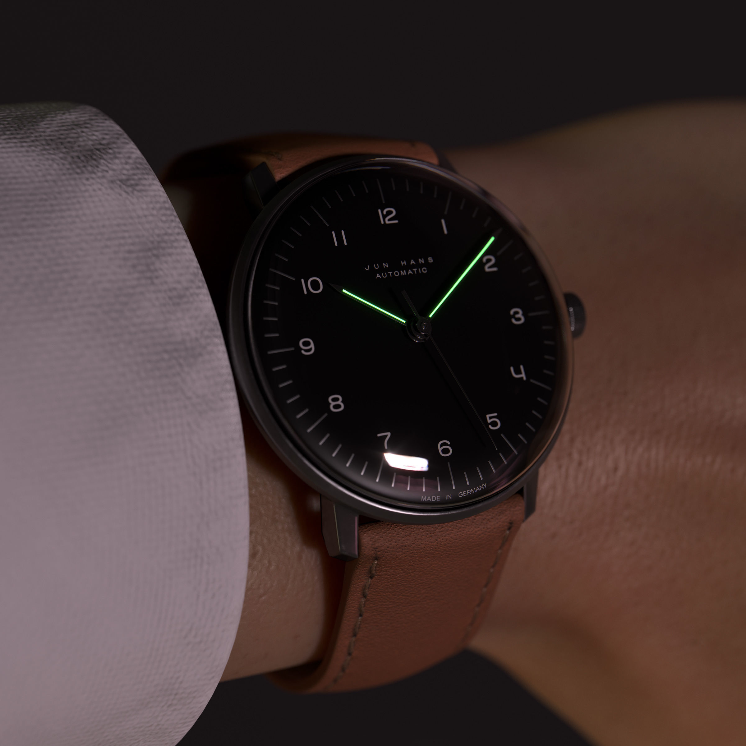 Minimalist Watch 4 - Automatic - Black Dial x Stainless Case Low-poly 3D model_3