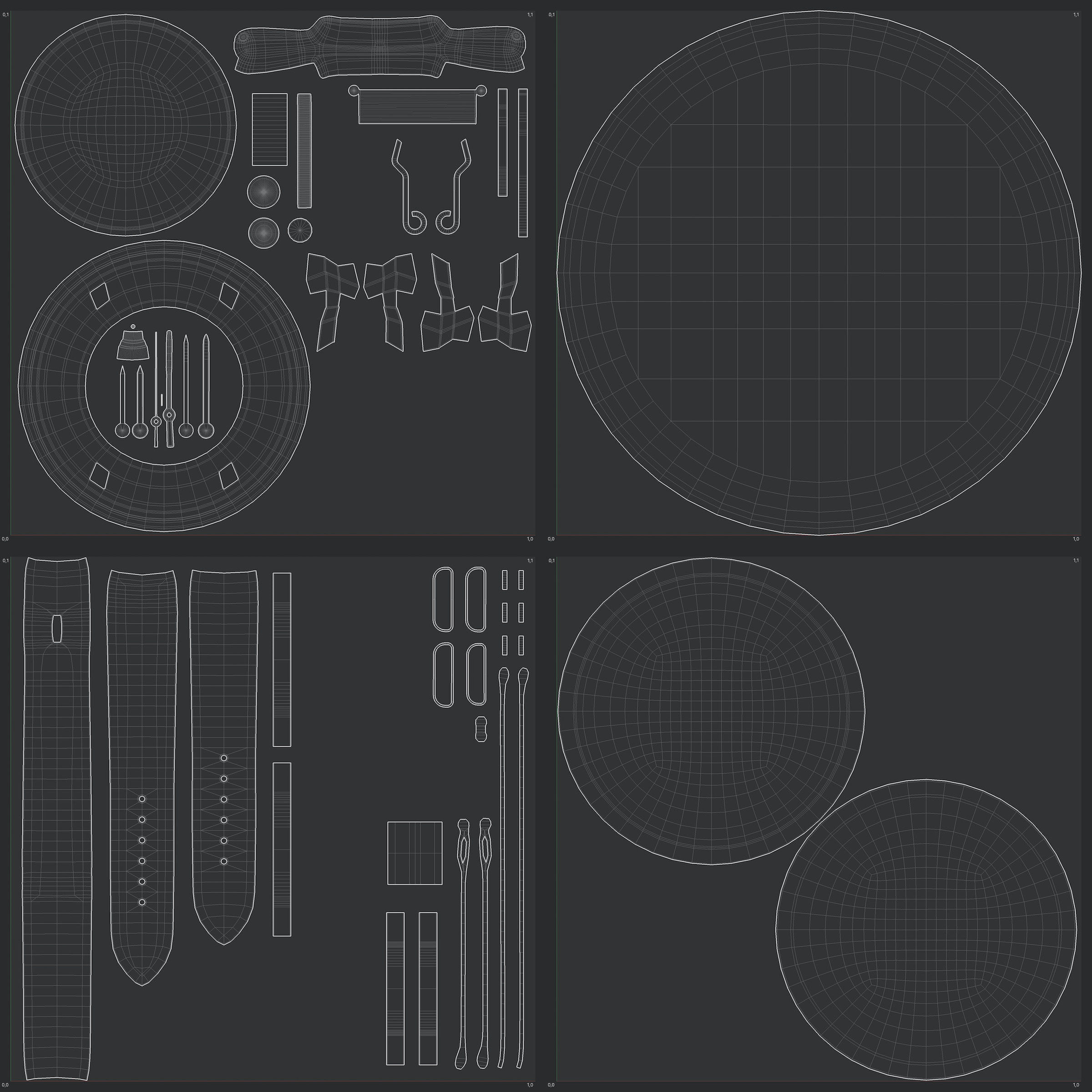 Minimalist Watch 4 - Automatic - Black Dial x Stainless Case Low-poly 3D model_17