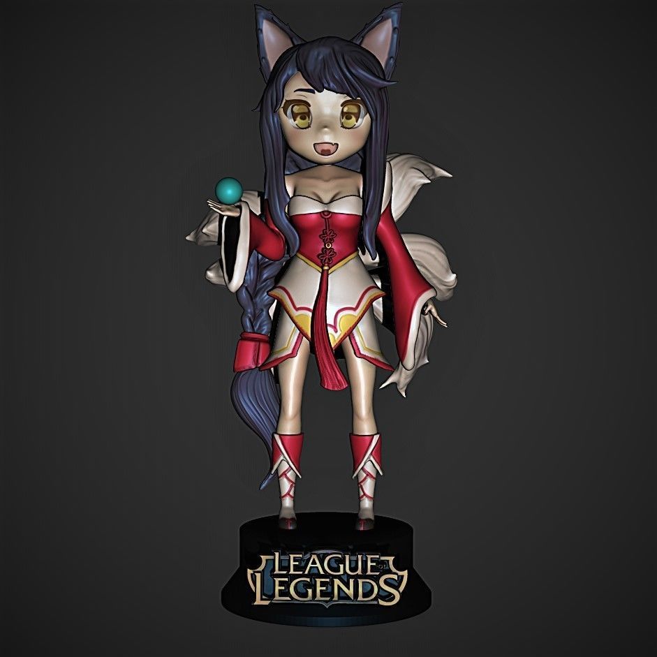 Ahri chibi - League of Legends 3D print model_1
