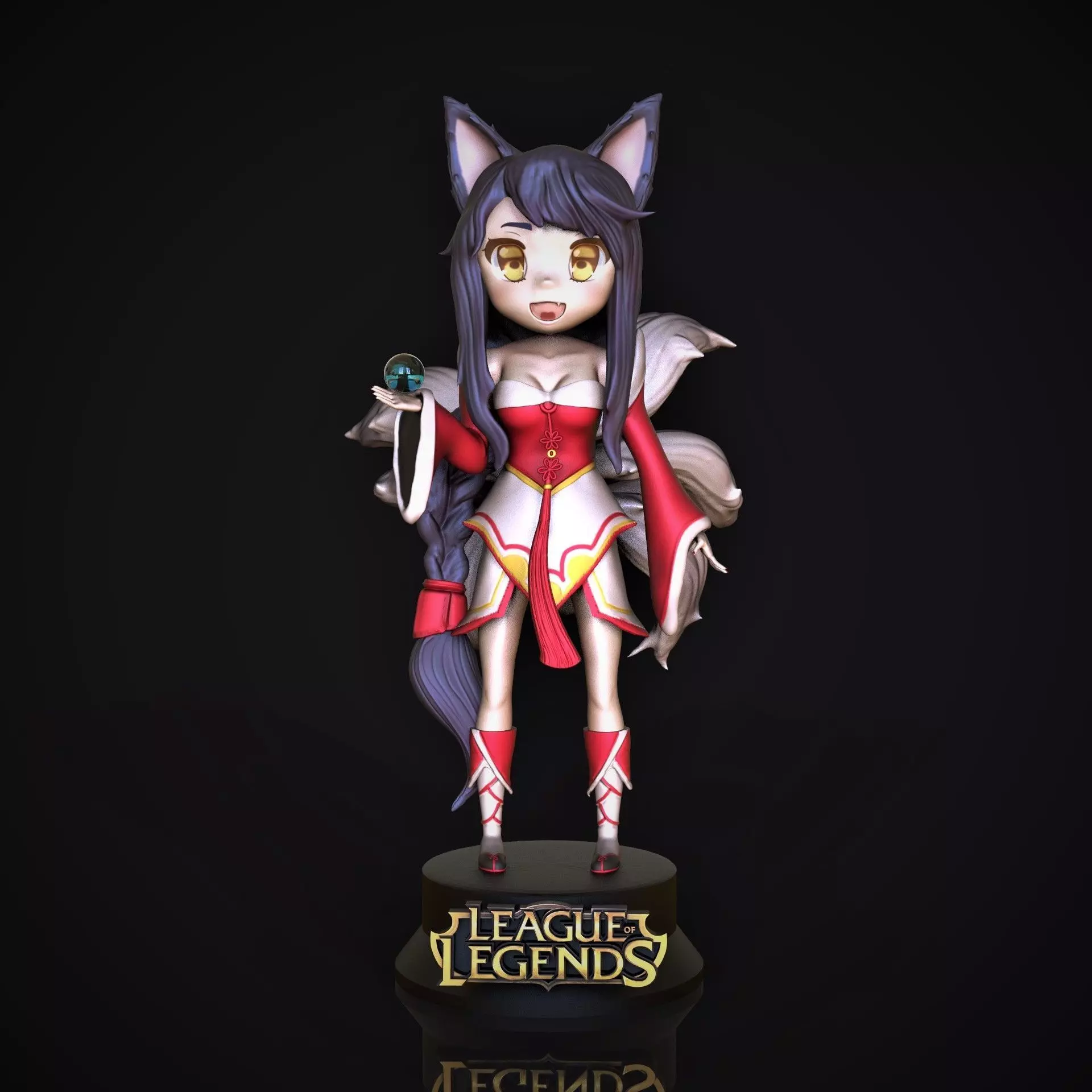 Ahri chibi - League of Legends 3D print model_0